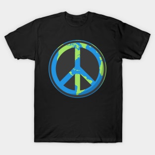 International World Peace World: Globe Peace Sign T-Shirt